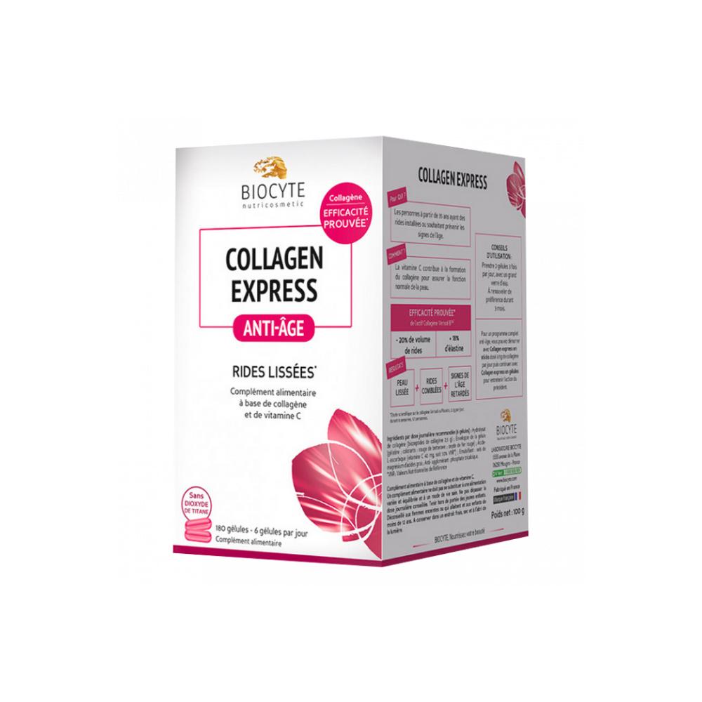 Biocyte Collagen Express - Complément Fermeté Rides, 30 Gélules, Fabriqué En France