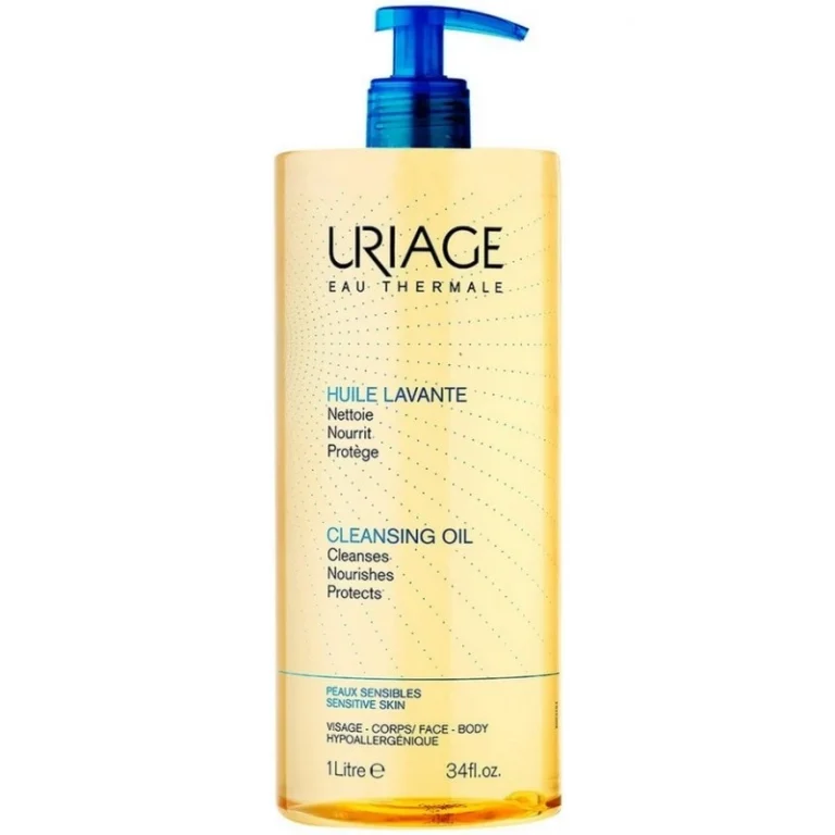 uriage, huile lavante 1 l, huile lavante visage, huile lavante corps, peaux sèches, Eau Thermale, peau très sèche