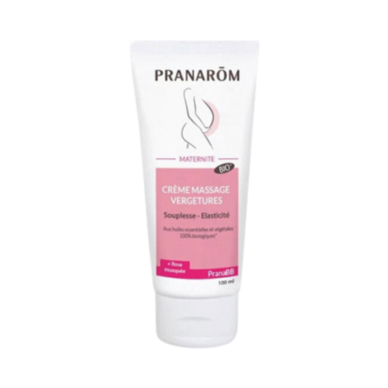 Pranarôm PranaBB Crème massage vergetures Bio, 100ml